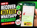 How to Recover Deleted WhatsApp Messages in 2026  Easy Step-by-Step Guide