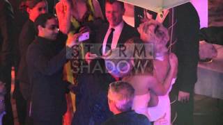 EXCLUSIVE: Pamela Anderson coming out of her Foundation party in Cannes