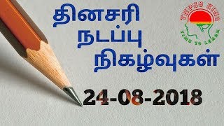 Daily Current Affairs in Tamil - 24th August 2018 | TNPSC GROUP 2 | RRB | GROUP D