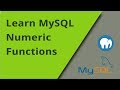 Learning MySQL - Numeric Functions
