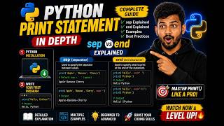 Day 4 🔥 Python Print Statement Explained | sep, end & Escape Characters in Python