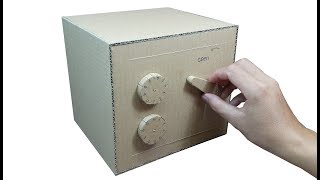 Build a Safe with Combination Number Lock from Cardboard - V2