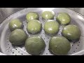 艾草青团 mugwort green rice balls 艾草清香翠绿 咸的甜的都好吃