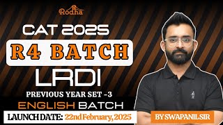 CAT 2025 I R4 BATCH LAUNCH I 9 Boxes set CAT 2023 Slot 3 LRDI I PREVIOUS YEAR SET - 3 I SWAPANIL SIR