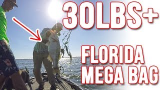 HUGE Winter Mega Bag ~30lbs+ Fishing for Bass