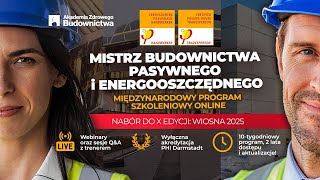 Mistrz Budownictwa Pasywnego i Energooszczędnego - Szkolenie Online