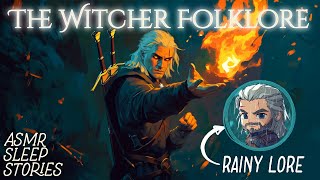 2 Hours of The Witcher Lore: Origins of Witchers, Magic \u0026 World | Cozy Rain Ambience Bedtime Stories