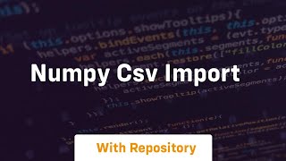 numpy csv import