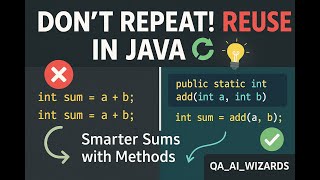 🚀 Java Code Reusability: With vs Without Methods | Clear & Simple Explanation 💡