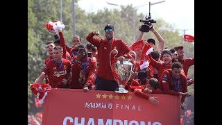 Liverpool FC Champions League Trophy Parade 2018 - 2019 FULL