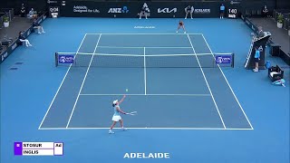 S. Stosur vs. M. Inglis | 2021 Adelaide Round 1 | WTA Match Highlights