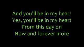 Phil Collins   You'll Be In My Heart with Lyrics