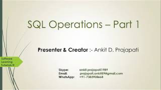 SQL Operations : Part 1 (SSMS, Database Creation, Schema) - SLT