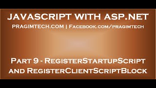RegisterStartupScript and RegisterClientScriptBlock methods