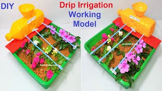 drip irrigation working model 3d  | inspire award science project | diy  | howtofunda @craftpiller