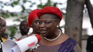 Obiageli Ezekwesili Addressing BringBackOurGirls Protest in Abuja