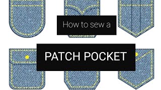 Patch pocket tutorial | sewing guide | How to sew a patch pocket | pockets sewing | for beginners