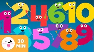 LOS NÚMEROS del 1 al 10 - Canciones de los números - Vídeo educativo para aprender a contar