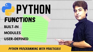 Functions in PYTHON | Python Tutorial | Programming in python | user defined functions | हिंदी में