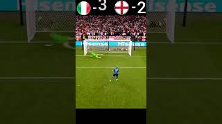Italy VS England 2020 UEFA Euro Final Penalty Shootout Highlights #youtube #shorts #football