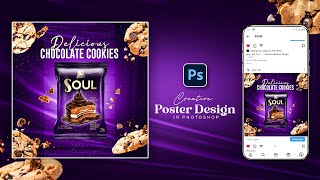 Cookies Social Media Post Design in Adobe Photoshop CC | Grey Dot GFX