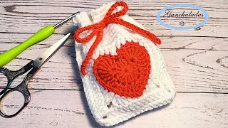 👵❤️ This is how my GRANDMOTHER made it ❗ GRANNY HEART BAG in Crochet