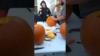 Fall pumpkin carving with family & friends 2022