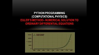 Python 27- Euler's method for solving ordinary differential equation numerically in Python