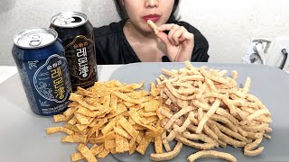 자칭 소식좌 ASMR CHILLI SPICY FISHCAKE SNACKS *KOREAN CRUNCHY 한국 스낵 청양마요 어묵스낵 안주 최고 인기 과자 먹방 MUKBANG