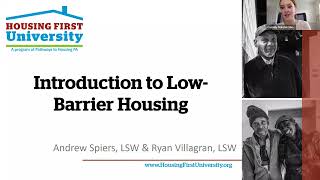 Intro to Low Barrier Housing 9.13.22