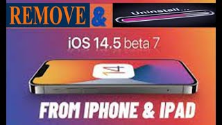 how to remove or uninstall iOS 14.5 beta 7 profile from iPhone without computer