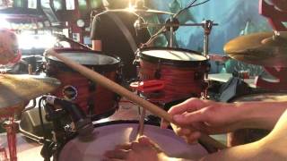 【爵士鼓手魷魚kEN®】2016-07 教學😀 ( 鼓手 - ；爵士鼓練習1-1 ) Drum Cover Practice SparxStix 發光鼓棒