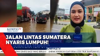 Banjir di Jambi, Jalan Lintas Sumatera Nyaris Terputus