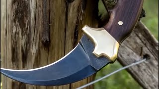 Making a karambit Knife 🗡️ from a Plow Disc and Metal and Rubber Creation DIY Reviving old Rusty