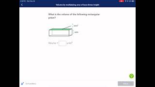 Khan Academy Tutorial: volume by multiplying area of base times height