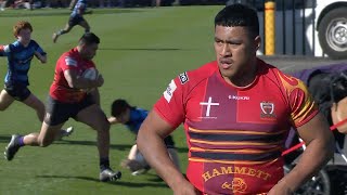 128kg prop Richie Tupuailei has everyone talking with dominant performance | 1st XV rugby highlights