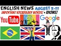 Learn English Vocabulary with News - August 5 - 11