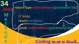 Methods in Java -part 2 in Telugu | Coding Kathalu | Java Course