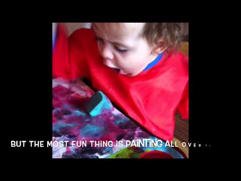 Baby Emma is painting - home activities Baby Emma is painting - home activities