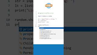 #Python program to shuffle list item randomly | #pythonprogram | #python #shuffle #random #viral