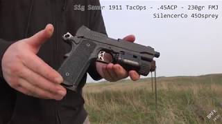 Sig 1911 TacOps - .45ACP - Suppressed