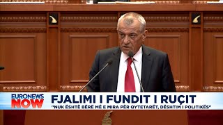 Gramoz Ruçi mban fjalimin e lamtumirës në Kuvend