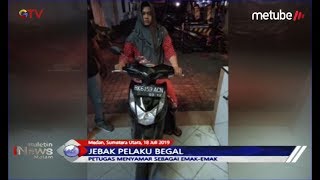 Jebak Pelaku Begal Sadis Ibu-ibu, Tim Pegasus Polsek Medan Timur menyamar Jadi Wanita - BIM 18/07