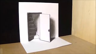 The Door Illusion-Magic perspective with pencil|| draw for you