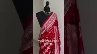 Banarasi handloom mashru silk saree @Zaid-UTW #banarasisaree #banarasisilk #mashrusilk #shorts