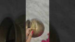 How to polish and clean brass Pooja articles with BRASSO cleaning liquid #short#brasso#cleaningtips