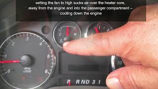 How to lower the temperature of an overheating engine