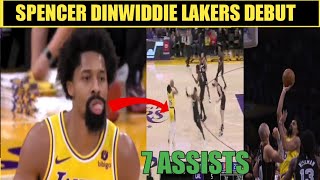 Spencer Dinwiddie Lakers Game Debut (Full Game)