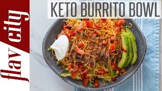 Low Carb Keto Burrito Bowl Meal Prep
