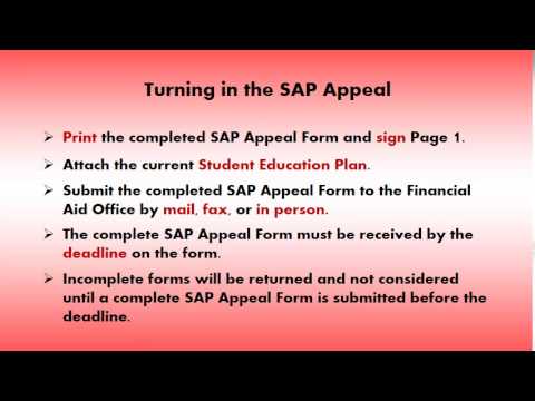 Part 14 - Turning in a Financial Aid Appeal Part 14 - Turning in a Financial Aid Appeal